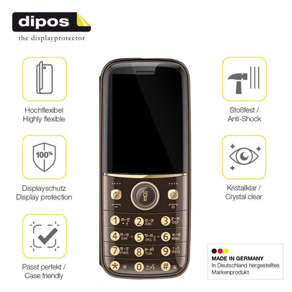 2x Screen Protector for Cellecor R3 Protective Film covers 100% dipos Flex