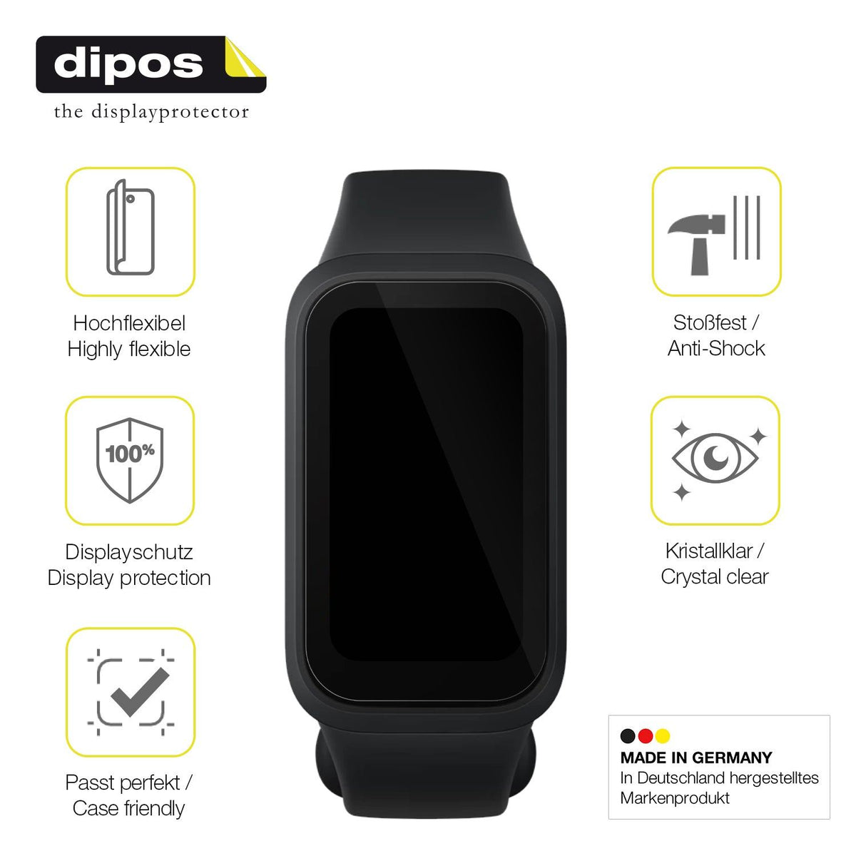 2x Screen Protector for Xiaomi Smart Band 9 Active Protective Film covers 100%