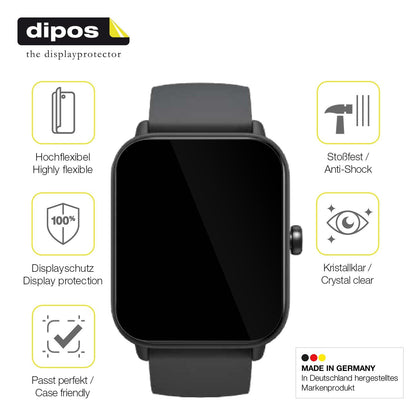 2x Screen Protector for Fitpolo IDW19 Smartwatch Protective Film covers 100%