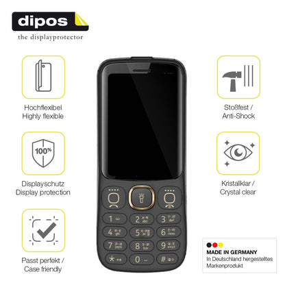 2x Screen Protector for Cellecor A40i Protective Film covers 100% dipos Flex