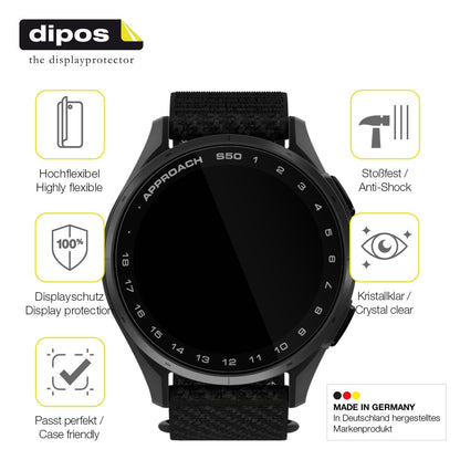 2x Screen Protector for Garmin Approach S50 Protective Film covers 100% dipos