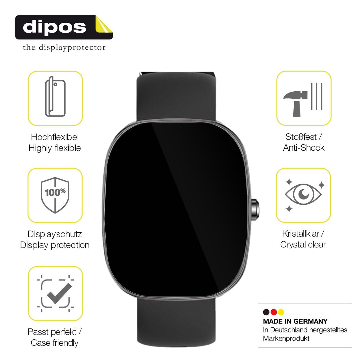 2x Screen Protector for UPDEI S5 Smartwatch 1.83 Zoll Protective Film covers