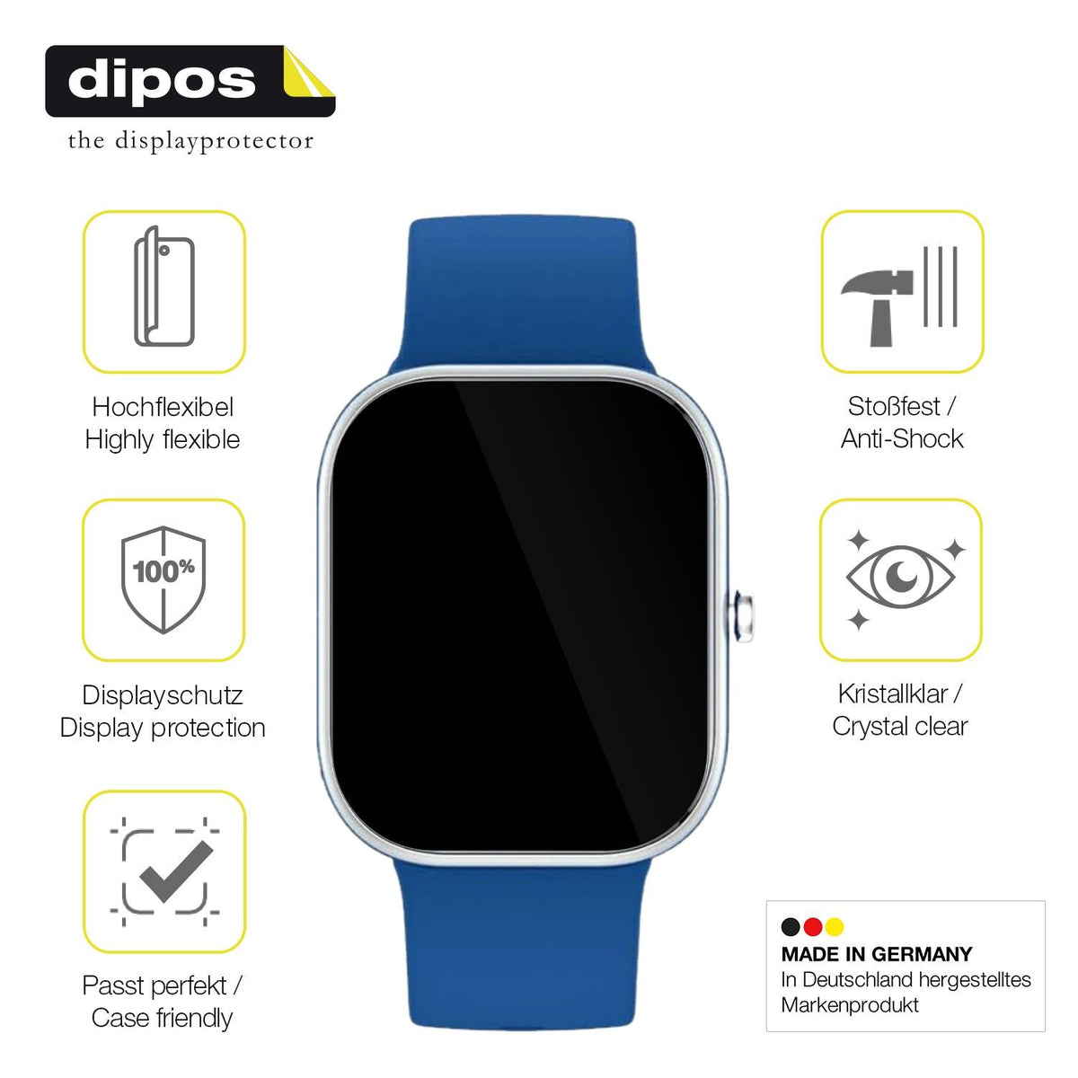 2x Screen Protector for Slothcloud H97 Smartwatch Protective Film covers 100%