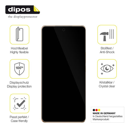 2x Screen Protector for Vivo T3 Pro Protective Film covers 100% dipos Flex