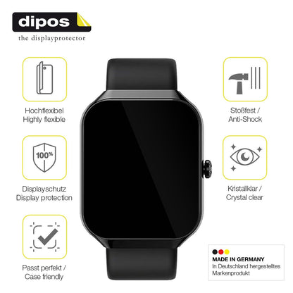 2x Screen Protector for Gydom IDW13 1.91 Zoll Protective Film covers 100% dipos