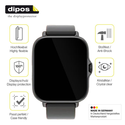 2x Screen Protector for Zeniox IOX01 Protective Film covers 100% dipos Flex