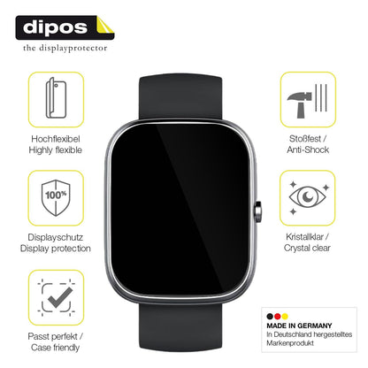 2x Screen Protector for CASCHO T60 1.91 Zoll Protective Film covers 100% dipos