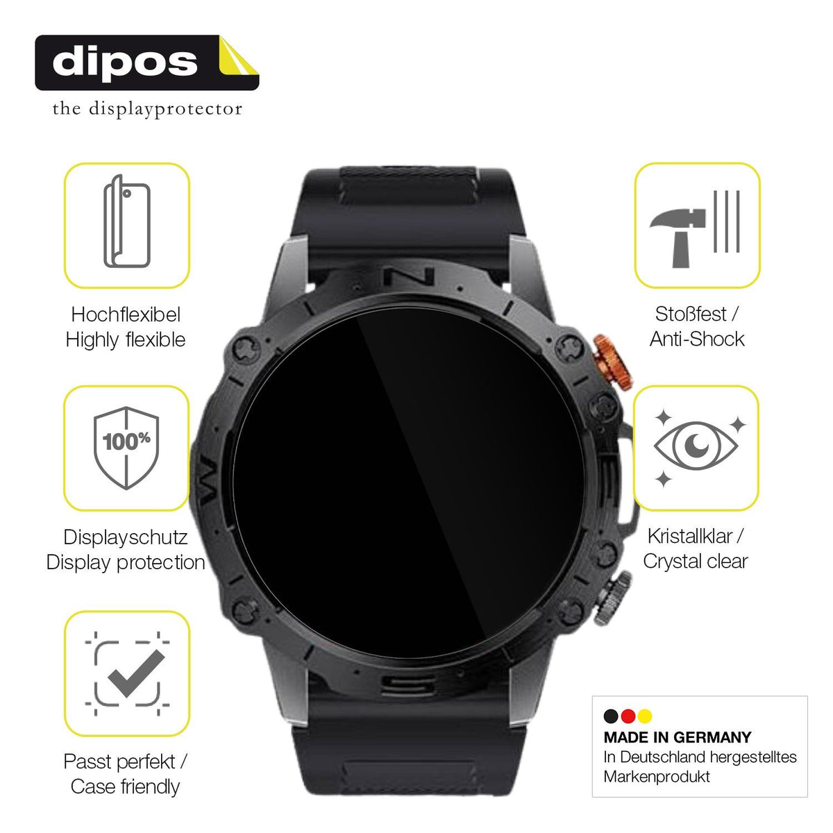 2x Screen Protector for LIGE Smart Sports Watch I10 Protective Film covers 100%