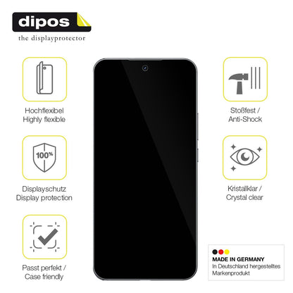 2x Screen Protector for Realme 14 5G Protective Film covers 100% dipos Flex