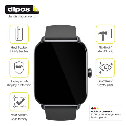 2x Screen Protector for Kalinco A8 Protective Film covers 100% dipos Flex