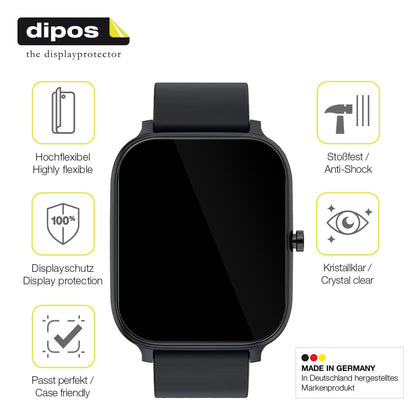 2x Screen Protector for Torjalph Smartwatch 1.69 Zoll Protective Film covers