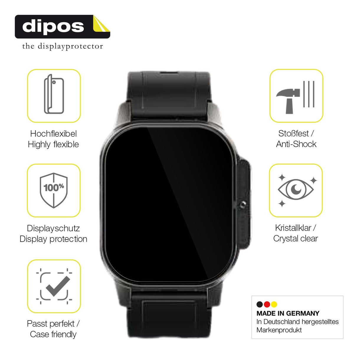 2x Screen Protector for RAYOFI DM62 Protective Film covers 100% dipos Flex
