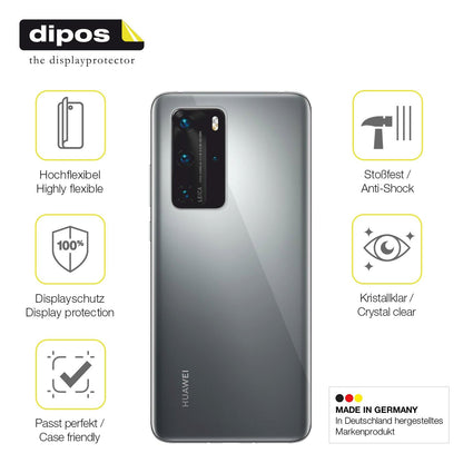 2x Screen Protector for Huawei P40 Pro Rückseite Protective Film covers 100%