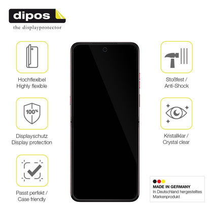 2x Screen Protector for Motorola Razr 60 Innenseite Protective Film covers 100%