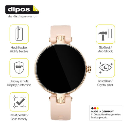 2x Screen Protector for Sross Smartwatch 1.19 Zoll Protective Film covers 100%