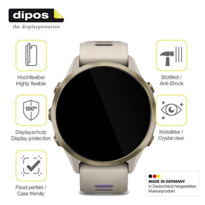 2x Screen Protector for Garmin Forerunner 970 Protective Film covers 100% dipos