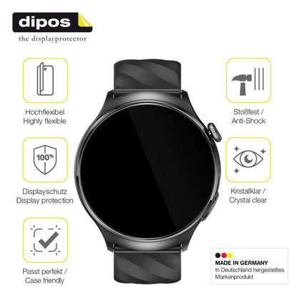 2x Screen Protector for Knauermann Pro 4 Protective Film covers 100% dipos Flex
