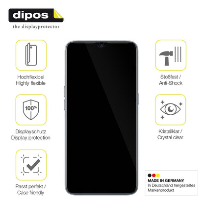 2x Screen Protector for Oppo Realme XT Protective Film covers 100% dipos Flex