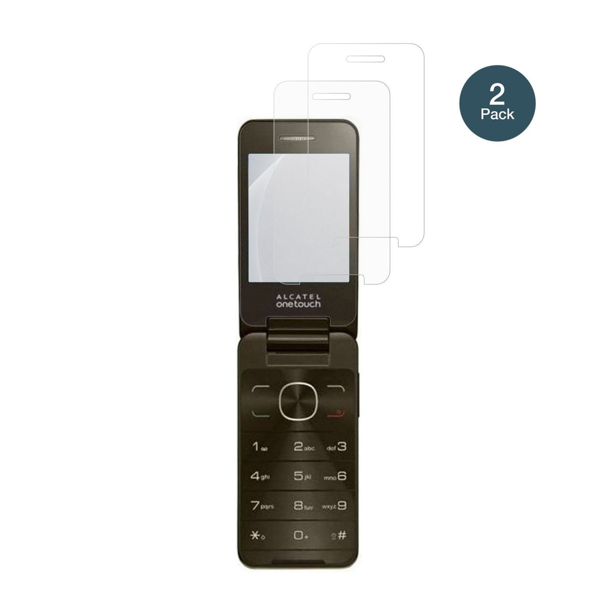 Alcatel2012 Chocolate mit aufgebrachter dipos Panzerfolie, die lästige Fingerabdrücke minimiert
