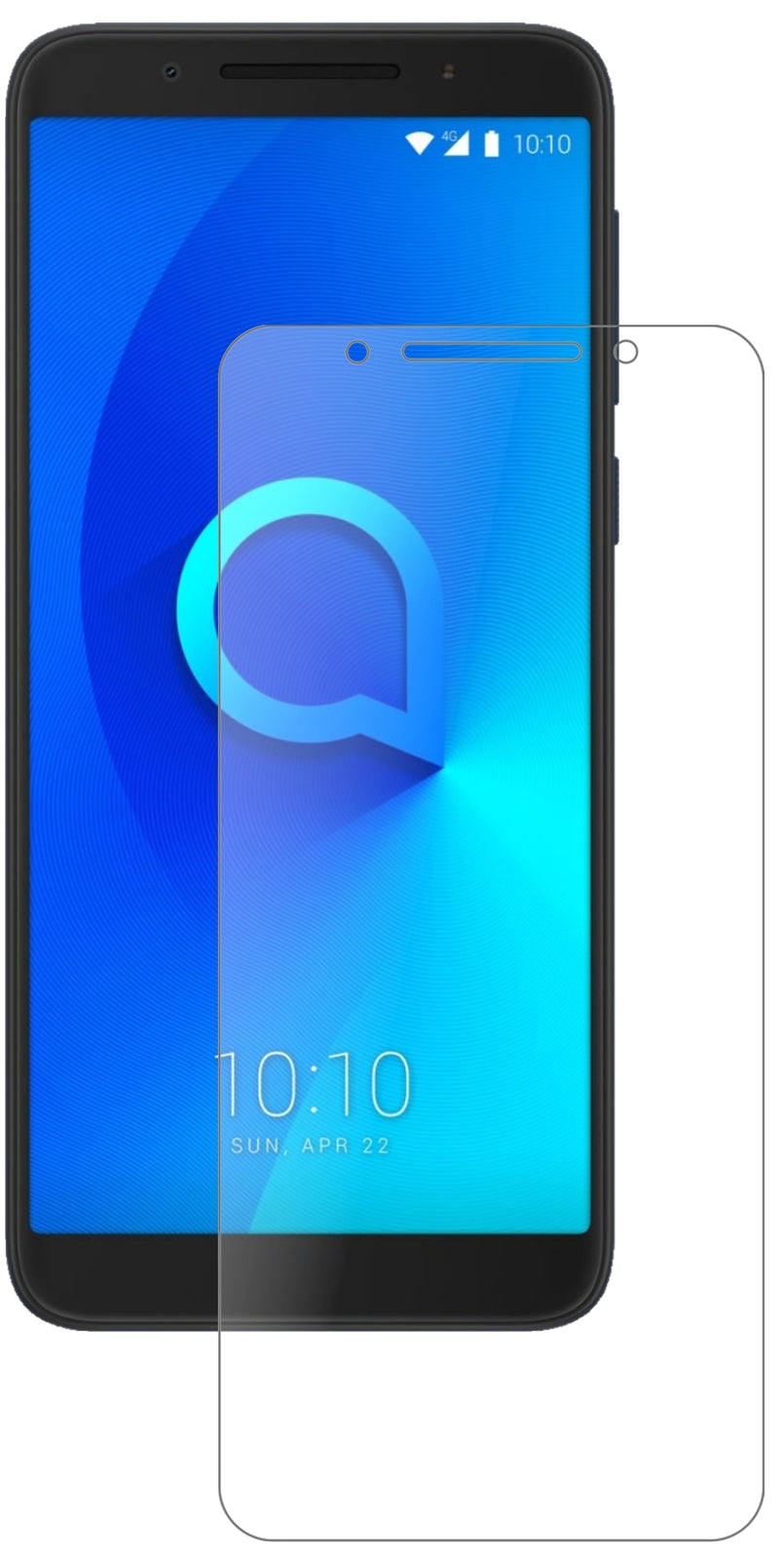 Alcatel3V mit aufgebrachter dipos Panzerfolie, die lästige Fingerabdrücke minimiert