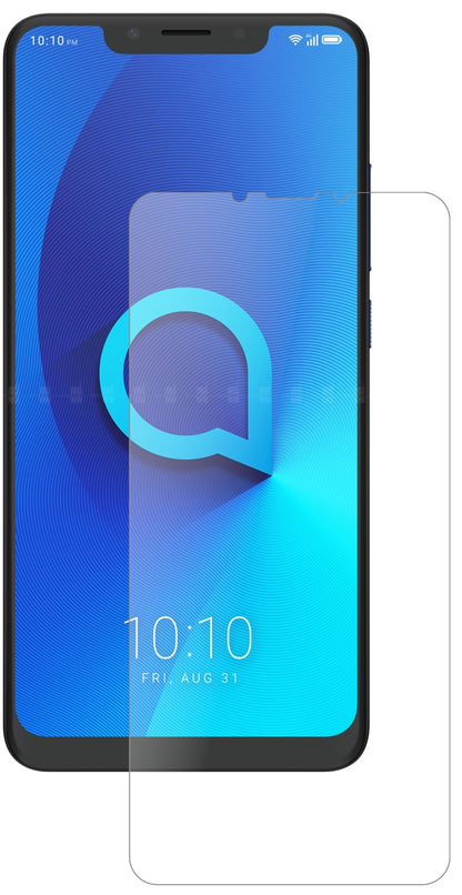 Alcatel5V mit aufgebrachter dipos Panzerfolie, die lästige Fingerabdrücke minimiert