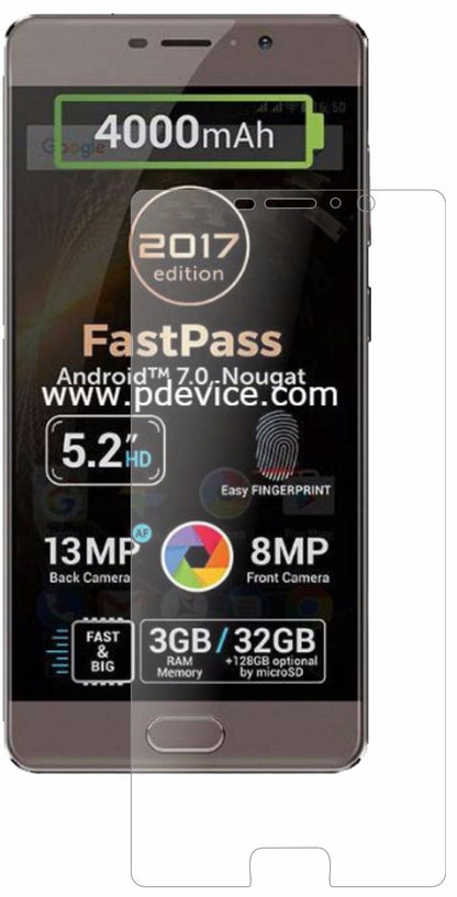 AllviewP9 Energy Lite 2017 mit aufgebrachter dipos Panzerfolie, die lästige Fingerabdrücke minimiert