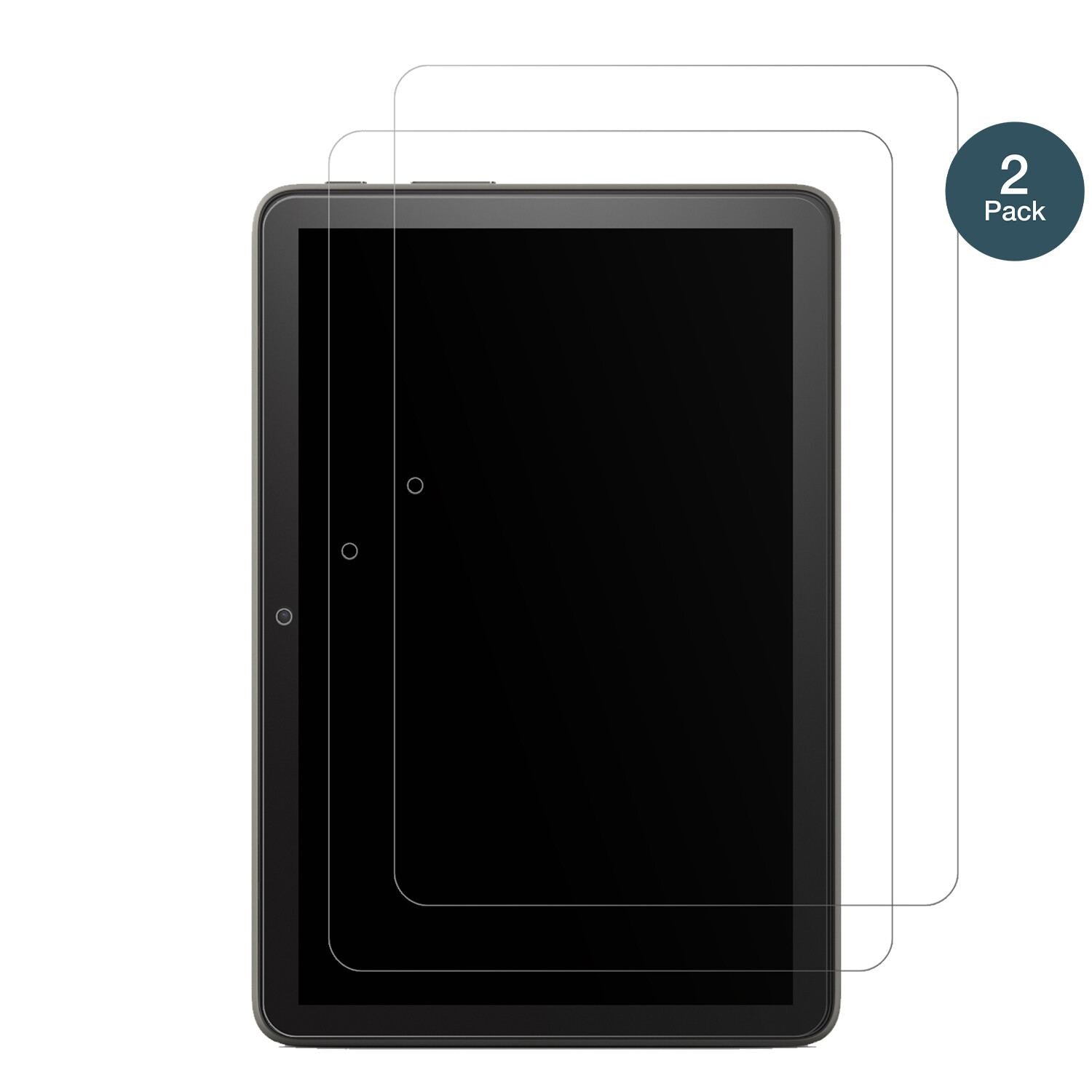 AmazonFire HD 8 Plus (2022) mit aufgebrachter dipos Panzerfolie, die lästige Fingerabdrücke minimiert