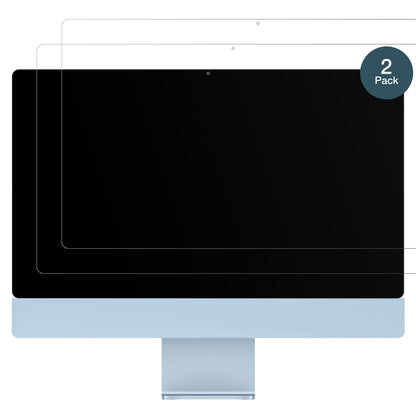 AppleiMac M3 24 Zoll 2024 mit aufgebrachter dipos Panzerfolie, die lästige Fingerabdrücke minimiert