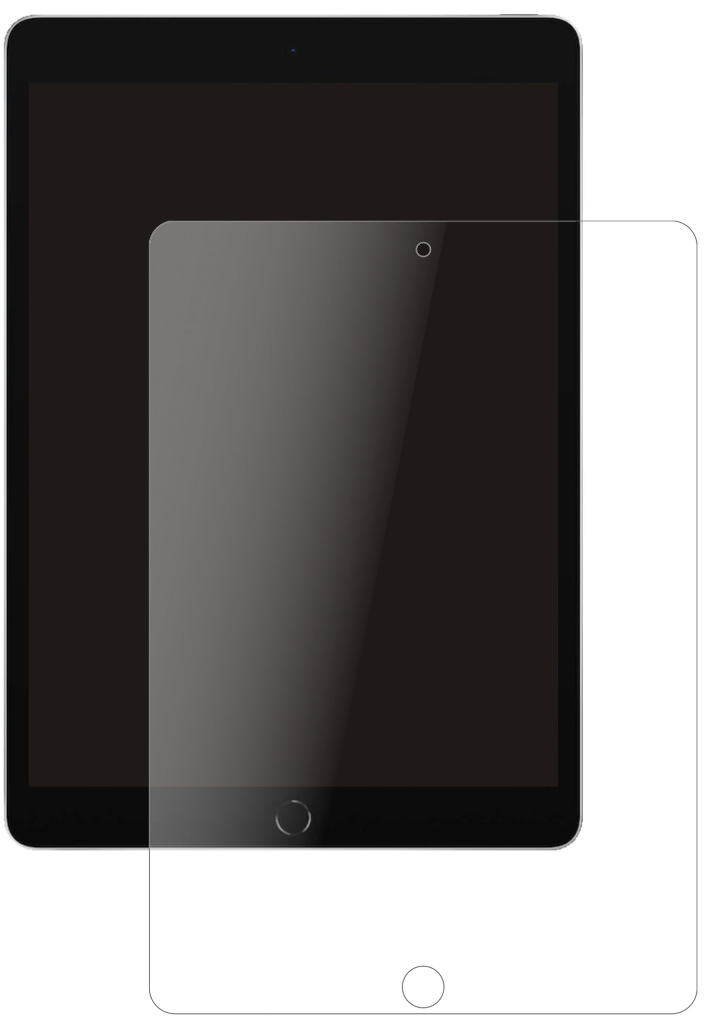 AppleiPad 10.2 Zoll (2021) mit aufgebrachter dipos Panzerfolie, die lästige Fingerabdrücke minimiert