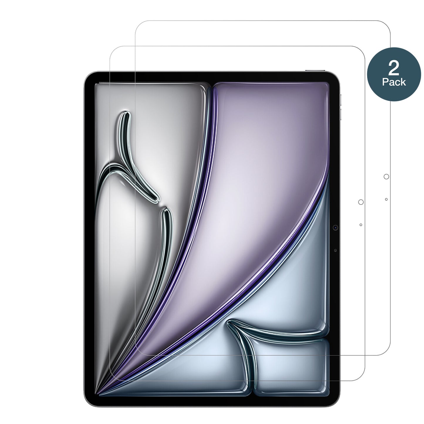 AppleiPad Air 13 Zoll M2 2024 mit aufgebrachter dipos Panzerfolie, die lästige Fingerabdrücke minimiert