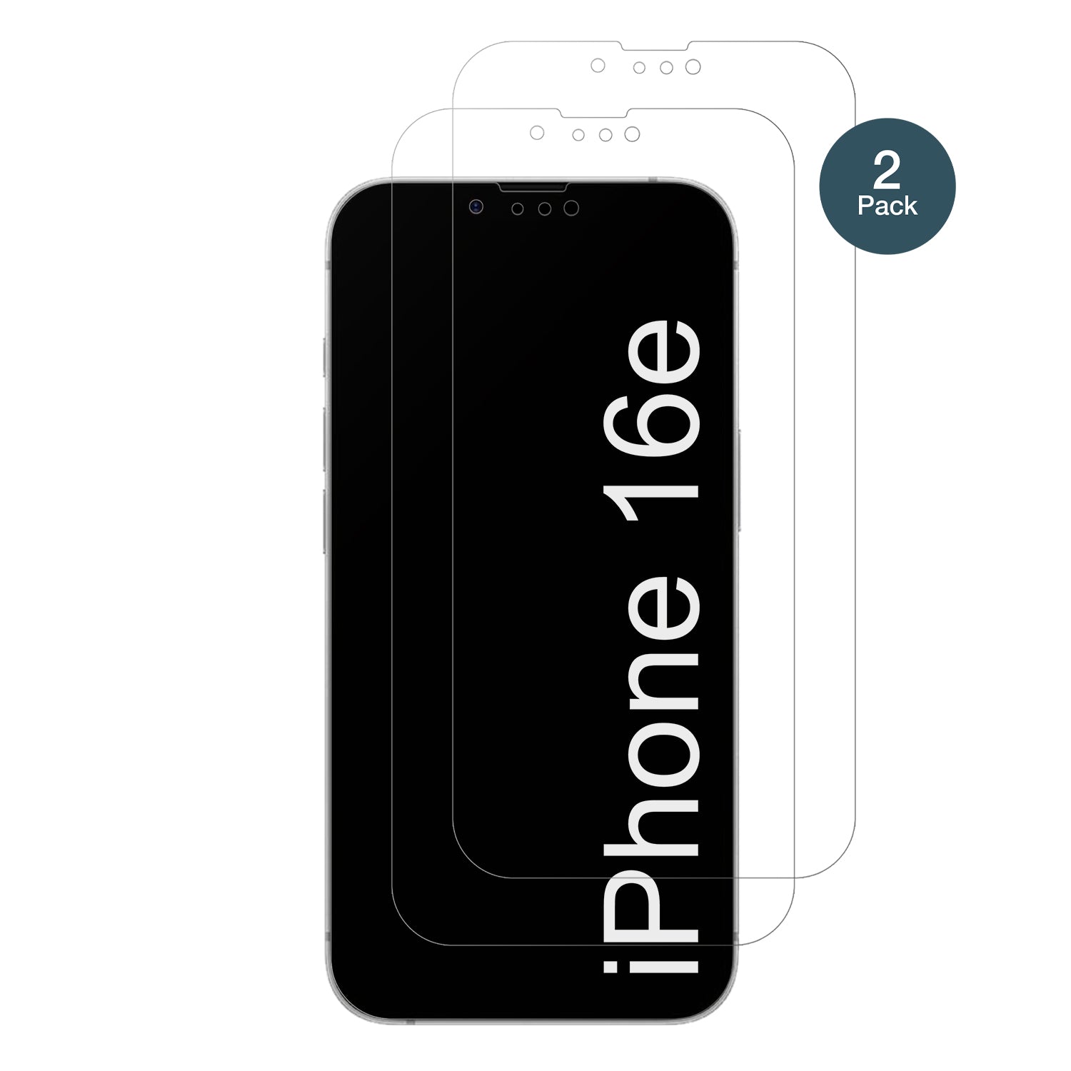 AppleiPhone 16e mit aufgebrachter dipos Panzerfolie, die lästige Fingerabdrücke minimiert