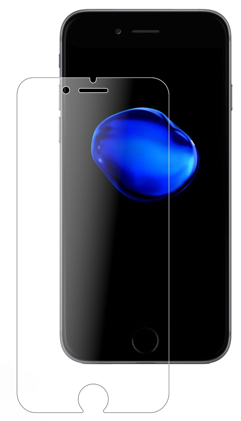 AppleiPhone 7 mit aufgebrachter dipos Panzerfolie, die lästige Fingerabdrücke minimiert