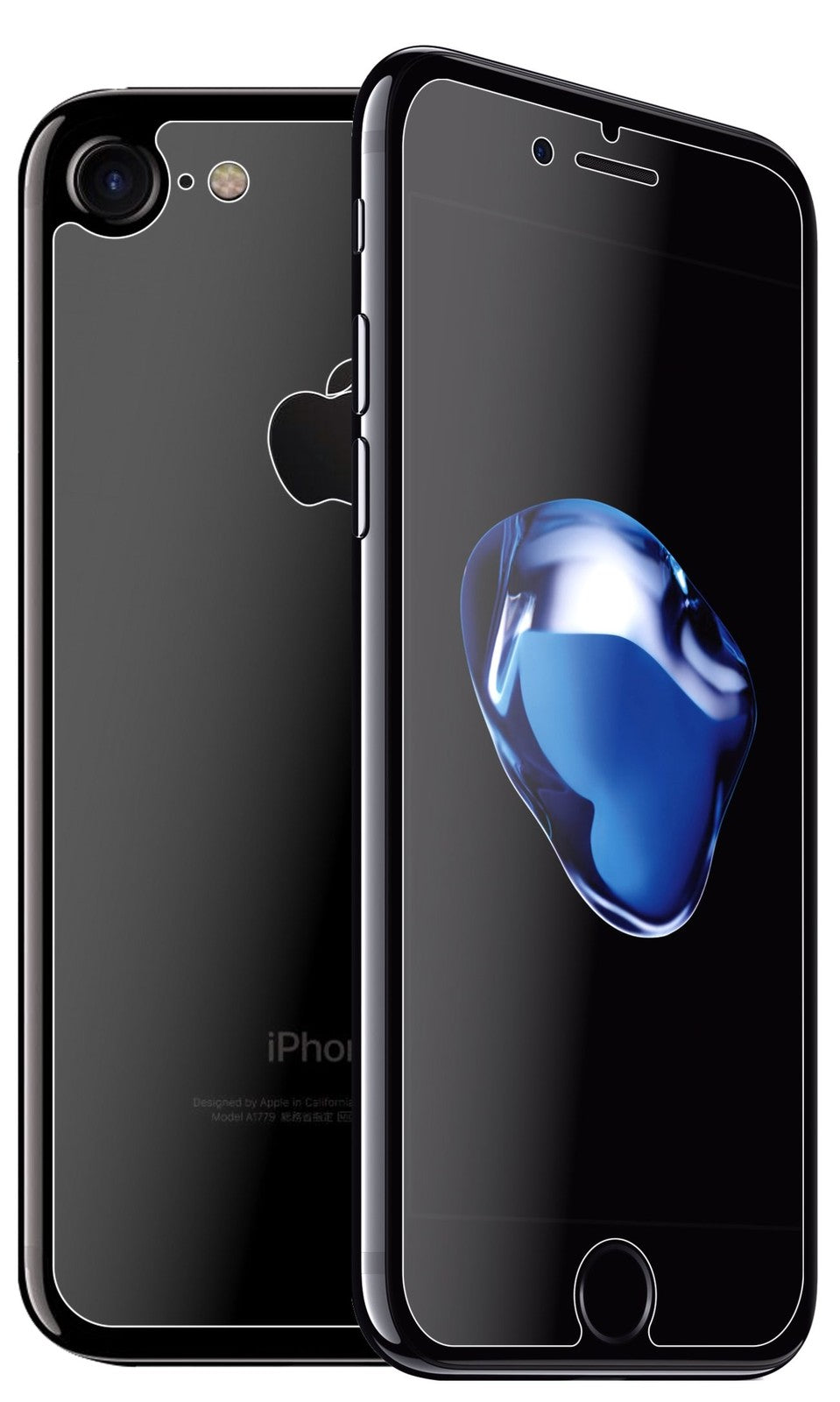 AppleiPhone 7 Plus mit aufgebrachter dipos Panzerfolie, die lästige Fingerabdrücke minimiert