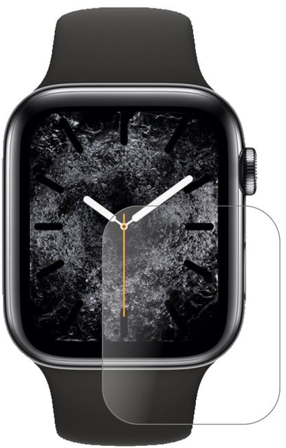 AppleWatch Series 5 (40mm) mit aufgebrachter dipos Panzerfolie, die lästige Fingerabdrücke minimiert