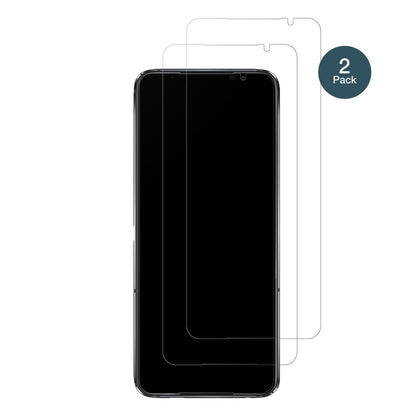 ASUSROG Phone 6D mit aufgebrachter dipos Panzerfolie, die lästige Fingerabdrücke minimiert