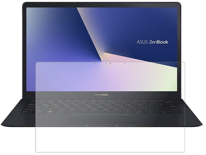 AsusZenBook S UX391UA mit aufgebrachter dipos Panzerfolie, die lästige Fingerabdrücke minimiert