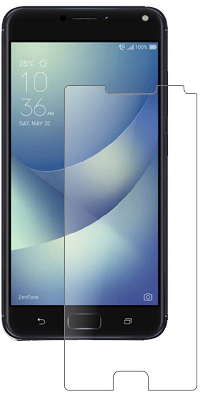 AsusZenfone 4 Max 5,2 Zoll ZC520KL mit aufgebrachter dipos Panzerfolie, die lästige Fingerabdrücke minimiert