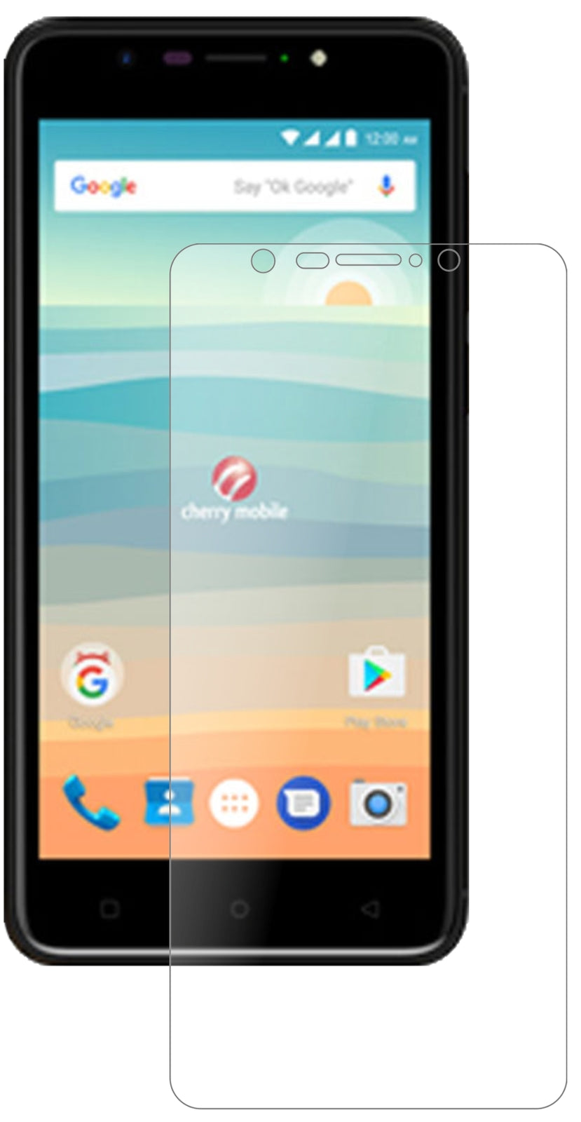 CherryMobile Flare S6 mit aufgebrachter dipos Panzerfolie, die lästige Fingerabdrücke minimiert