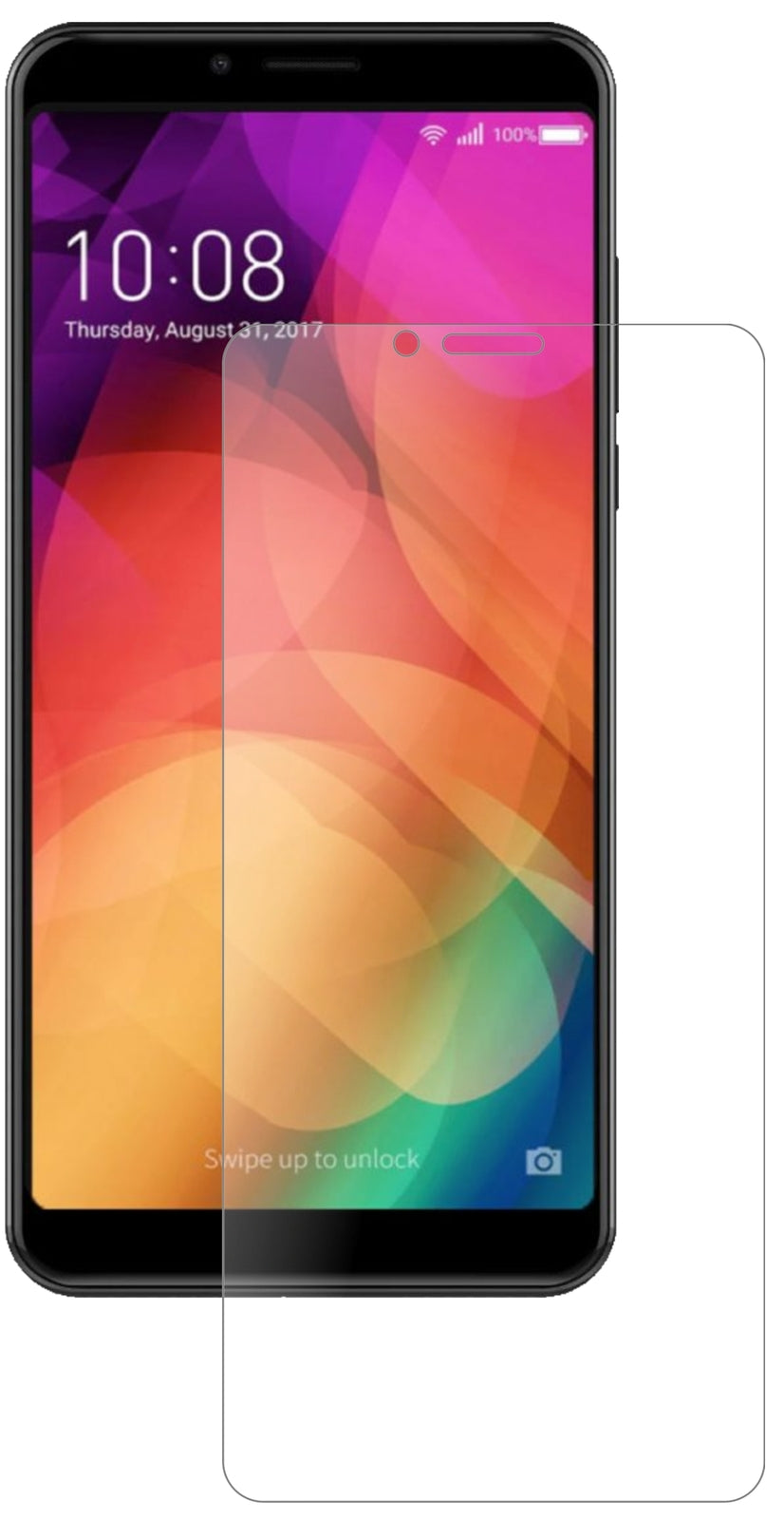 CoolpadNote 8 mit aufgebrachter dipos Panzerfolie, die lästige Fingerabdrücke minimiert