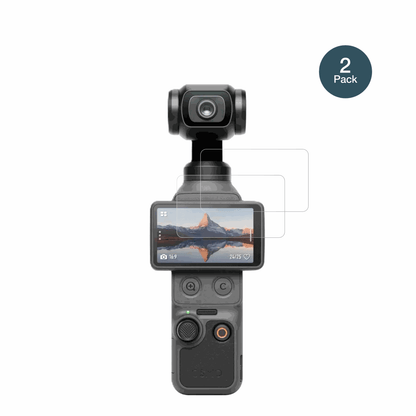 DJIOsmo Pocket 4 mit aufgebrachter dipos Panzerfolie, die lästige Fingerabdrücke minimiert