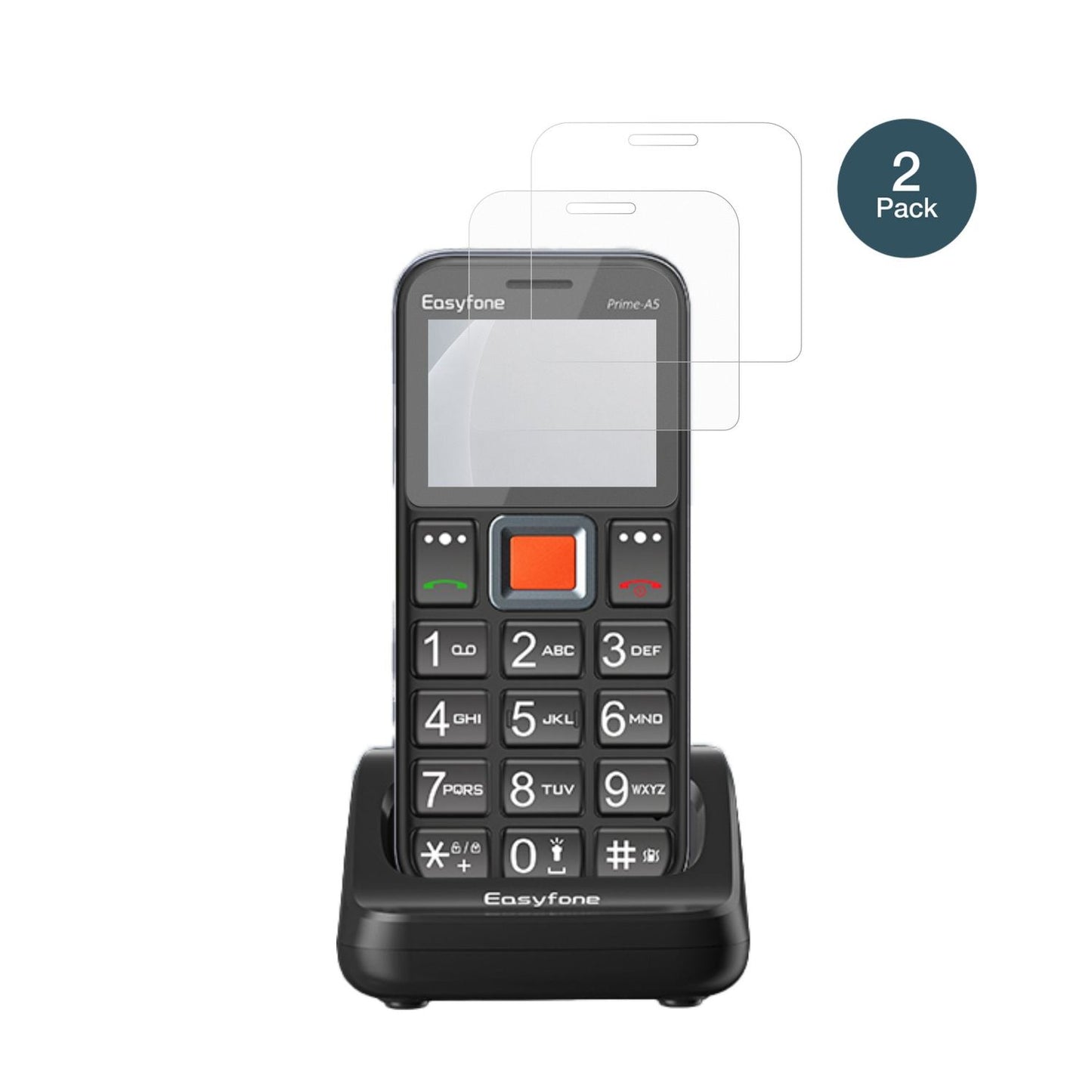 EasyfonePrime T5 mit aufgebrachter dipos Panzerfolie, die lästige Fingerabdrücke minimiert