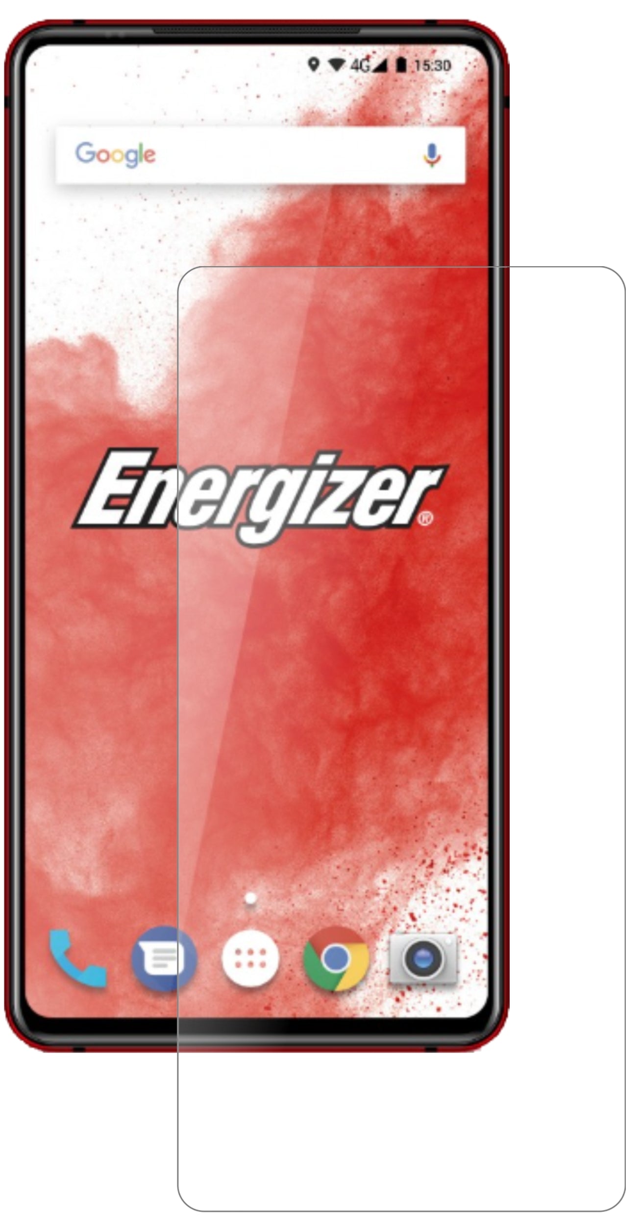 EnergizerPower Max P18K Pop mit aufgebrachter dipos Panzerfolie, die lästige Fingerabdrücke minimiert