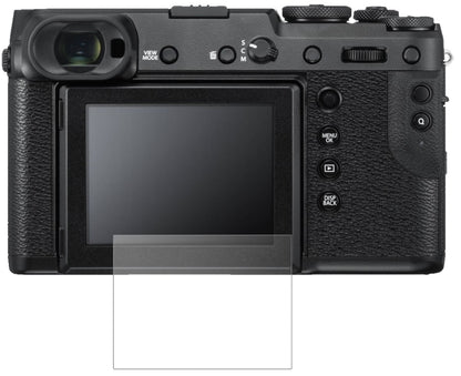 FujifilmGFX 50R mit aufgebrachter dipos Panzerfolie, die lästige Fingerabdrücke minimiert
