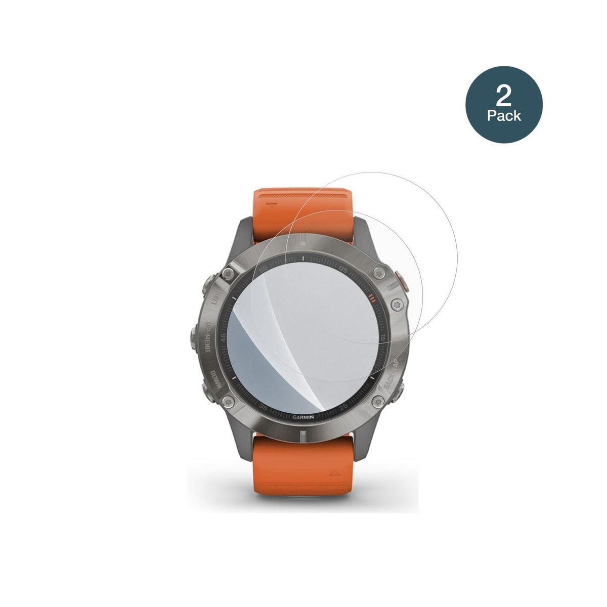 GarminFenix 6 mit aufgebrachter dipos Panzerfolie, die lästige Fingerabdrücke minimiert