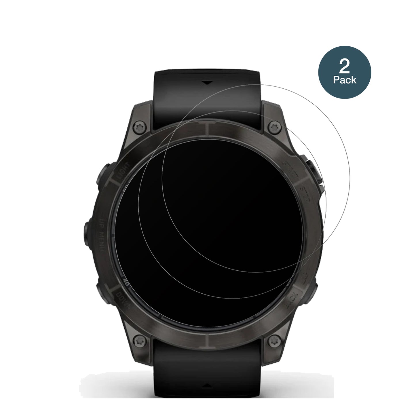 GarminFenix 7 Pro 42mm mit aufgebrachter dipos Panzerfolie, die lästige Fingerabdrücke minimiert