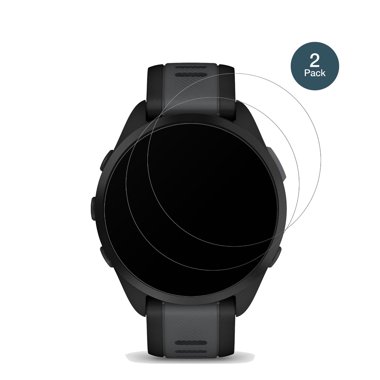 GarminForerunner 165 mit aufgebrachter dipos Panzerfolie, die lästige Fingerabdrücke minimiert