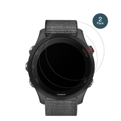 GarminForerunner 255 mit aufgebrachter dipos Panzerfolie, die lästige Fingerabdrücke minimiert