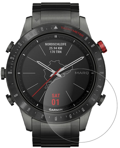 GarminMARQ Driver mit aufgebrachter dipos Panzerfolie, die lästige Fingerabdrücke minimiert