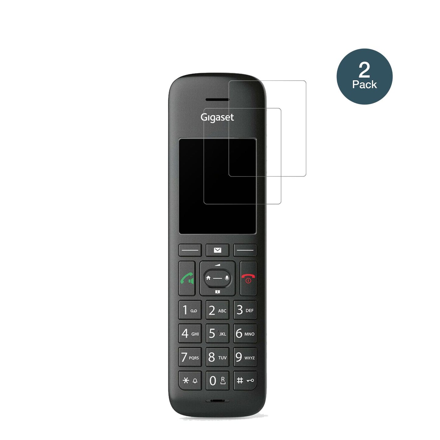 GigasetCE 575 HX mit aufgebrachter dipos Panzerfolie, die lästige Fingerabdrücke minimiert