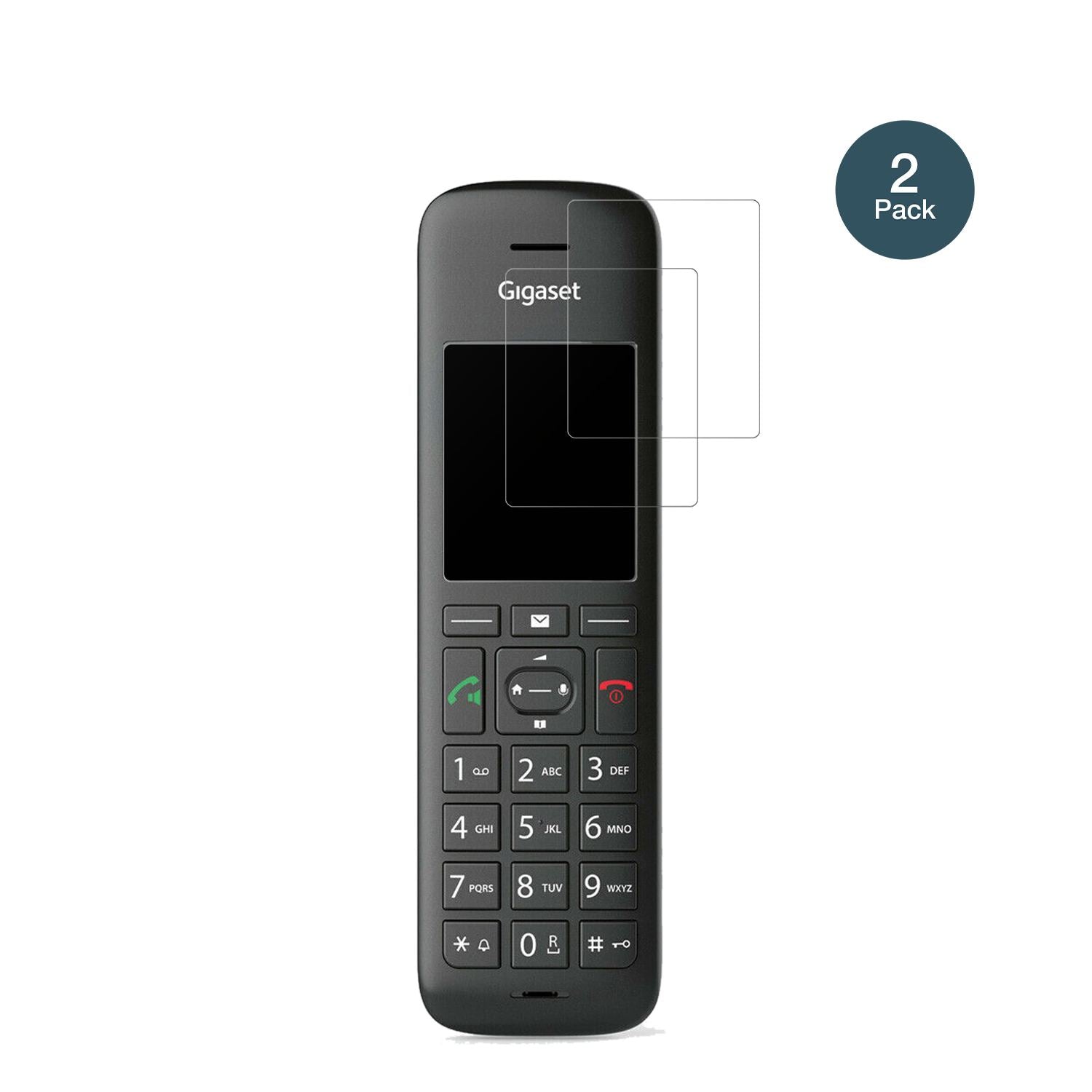 GigasetCE 575 HX mit aufgebrachter dipos Panzerfolie, die lästige Fingerabdrücke minimiert